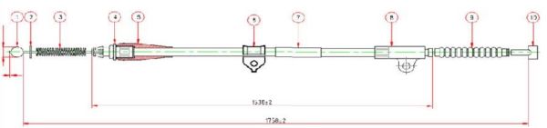 ARKA EL FREN TELI SAG- VANETTA LD23 2300cc DİZEL 94-