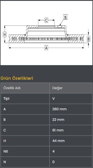 FREN DISKI ON- MICRA 10- / NOTE 13-