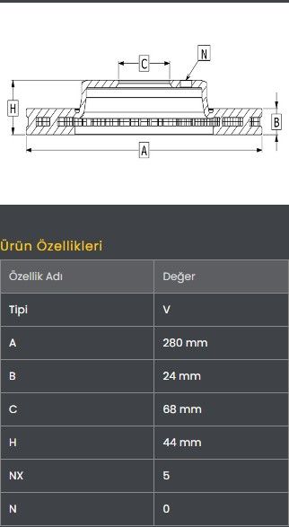 FREN DISKI ON (280-5)- JUKE 10-21 / PULSAR 14-