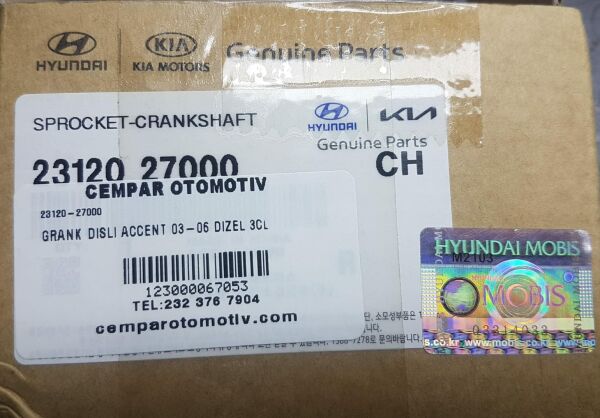 grank dişli accent 03-06 dizel 3 silindir