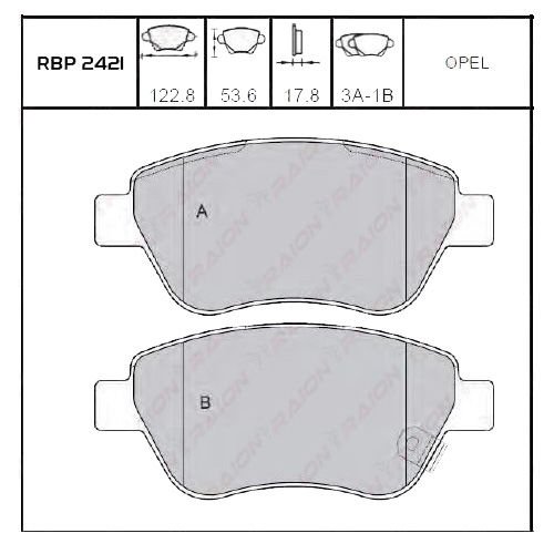 ON FREN BALATA - CORSA-D (BENZINLI) 06-14 / DOBLO / GRANDE-PUNTO / PROTON GEN2 04-
