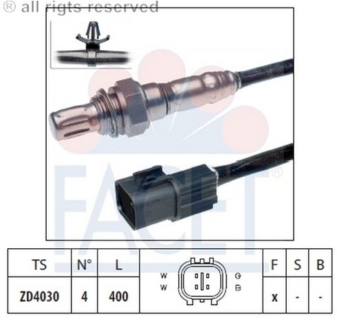 SENSOR OKSIJEN-CARSIMA 1800CC GDI/VOLVO S-40/V-40 1998-04  (FACET)