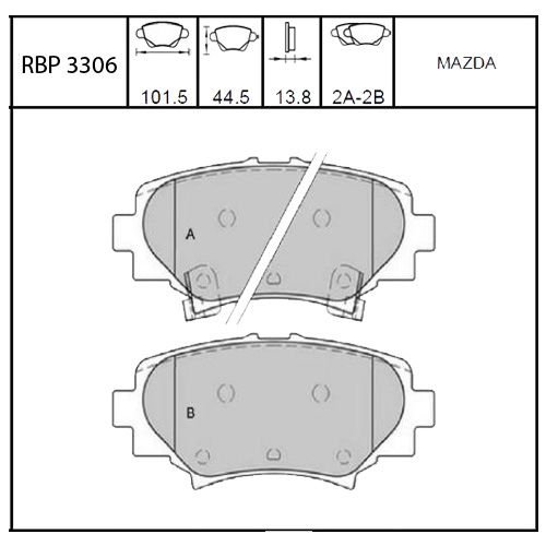 ARKA FREN BALATA - MAZDA-3 2015->