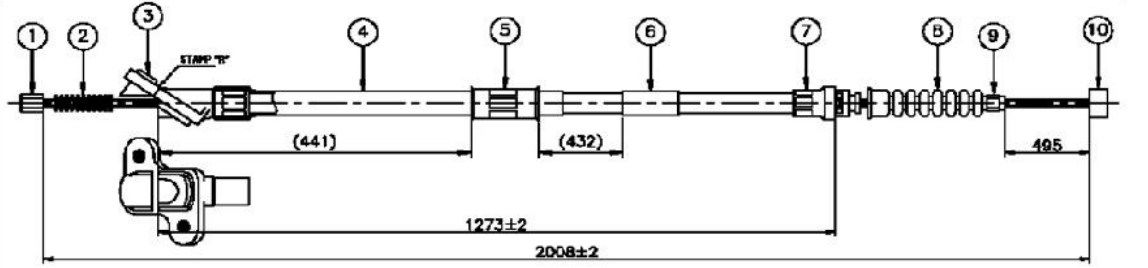 ARKA EL FREN TELI SAG- HILUX-LN145 98-