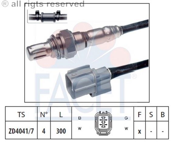 SENSOR OKSIJEN-CRV  2001>>  (UZUNLU:300MM) 36532-PNB-004 (FACET)