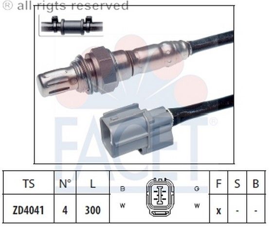 SENSOR OKSIJEN-CRV  2001>>  (UZUNLUK:300MM) 36532-PNB-G01 (FACET)
