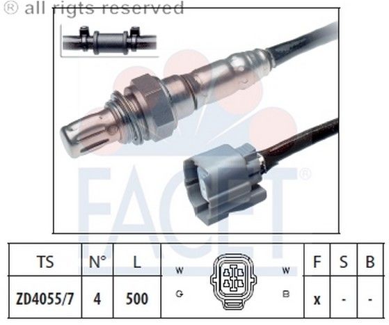 SENSOR OKSIJEN-CRV  2002>>  (UZUNLUK:500MM) (FACET)
