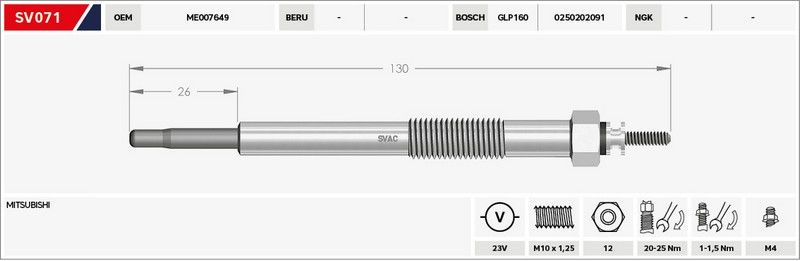 KIZDIRMA BUJİSİ (ISITMA) CANTER 659 EURO3 23V