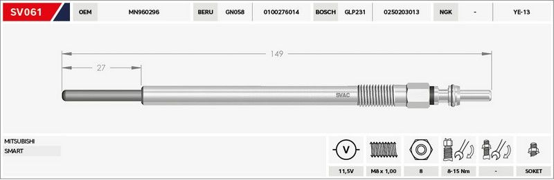 KIZDIRMA BUJISI (ISITMA)- COLT 1.5 DI-D 04-