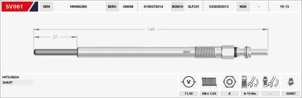 KIZDIRMA BUJISI (ISITMA)- COLT 1.5 DI-D 04-