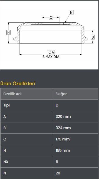 FREN KAMPANASI ON-ARKA - 659-859 / TEMSA PRESTIJ EURO4