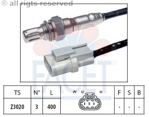 SENSOR OKSIJEN-PRIMERA-P11 1600CC/ALMERA 1995-00/MICRA 1992-00/SUNNY 1992-00 1.6 16V  (FACET)