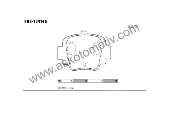 ARKA FREN BALATA (PABUC) - MICRA-K12 03-09 / NOTE 06-12 / CLIO 05-