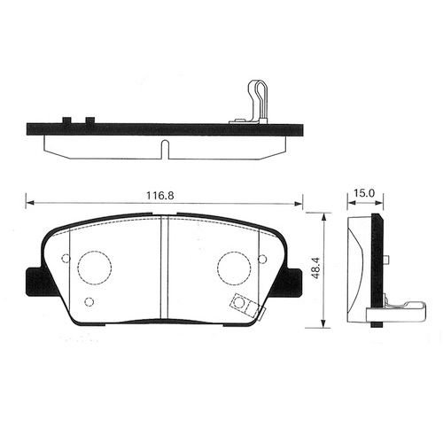 ARKA FREN BALATA - SORENTO 10-15 / SANTAFE 10- / GENESIS 08- / MUSSO GRAND 19-