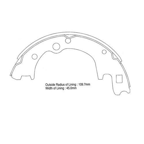 ARKA FREN BALATA (PABUC) - H100-KAMYONET 97-03