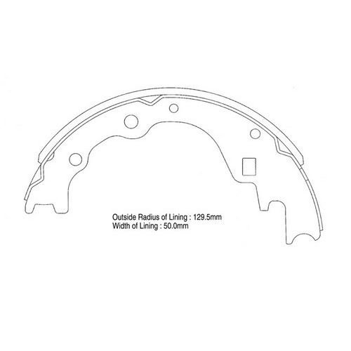 ARKA FREN BALATA (PABUC) - BESTA 90- / E-2200 86-97 / CERES-2400 / BONGO 2.7 04- (TEK TEKER) / PREGIO 96-98