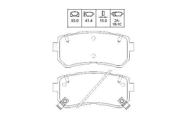 ARKA FREN BALATA (SEGMAN DELIKLI) - ACCENT-ERA 06- / I30 08-11 / CEED 08-11 / I20 08-14 / SPORTAGE 10- / IX35 10-