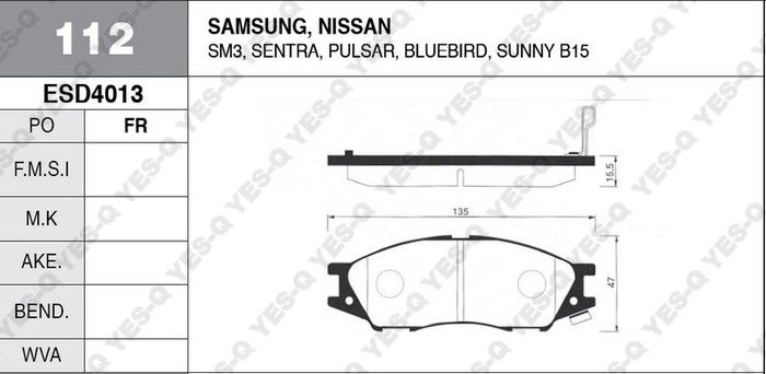 ON FREN BALATA - ALMERA 00-