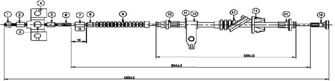ON EL FREN TELI- B2500 2WD 99-