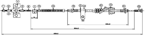 ON EL FREN TELI- B2500 2WD 99-