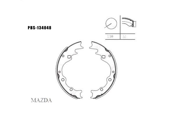 ARKA FREN BALATA (PABUC) - BESTA 90- / E-2200 86-97 / CERES-2400 / BONGO 2.7 04- (TEK TEKER) / PREGIO 96-98