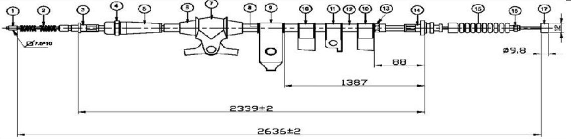 ARKA EL FREN TELI SOL- BT50 2WD 06-14 / RANGER 2WD 06-11