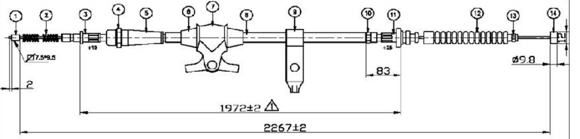 ARKA EL FREN TELI SAG- BT50 4WD 06-11 / RANGER 4WD 06-11
