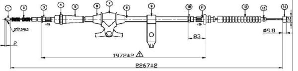 ARKA EL FREN TELI SAG- BT50 4WD 06-11 / RANGER 4WD 06-11