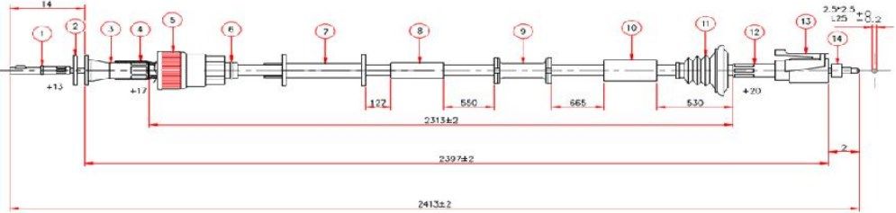 KILOMETRE TELI- B2500 99-