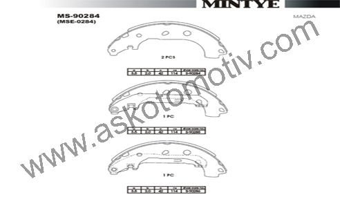 ARKA FREN BALATA (PABUC) - MAZDA-3 03>>