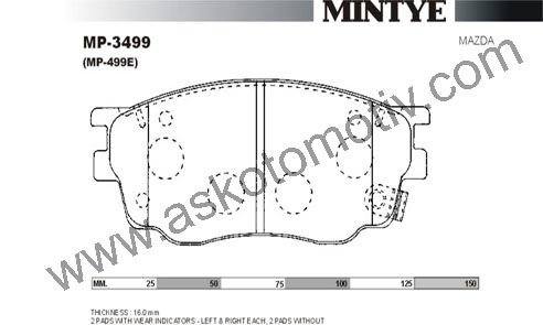 ON FREN BALATA - MAZDA-6 1.8-2.0 03-