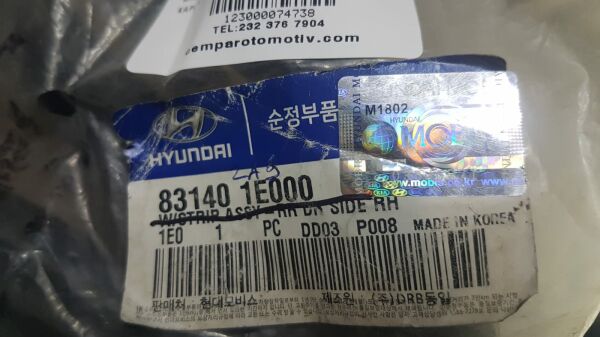 mobis orijinal Kapi Fitili Era Arka Sağ çevre toz lastiği