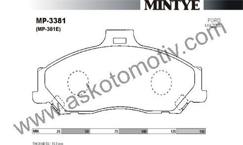 ON FREN BALATA - B2500 4WD 01>03/BT50 06>11
