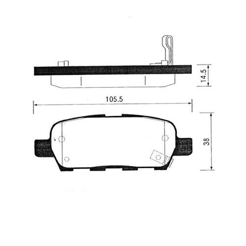 ARKA FREN BALATA - XTRAIL 00-13 / QASHQAI 07-13 / GRAND-VITARA 11- / JUKE 10- / FX35-FX45