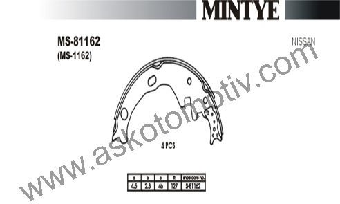 ARKA FREN BALATA (PABUC) - D21 2WD 90-97