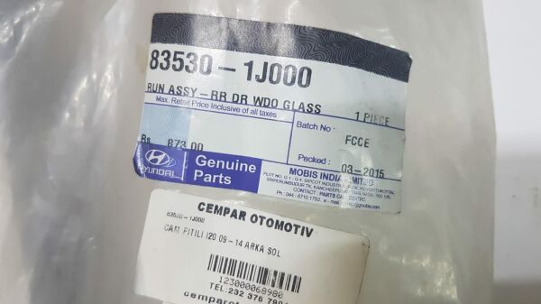 Cam Fitili i20 09-14 Arka Sol