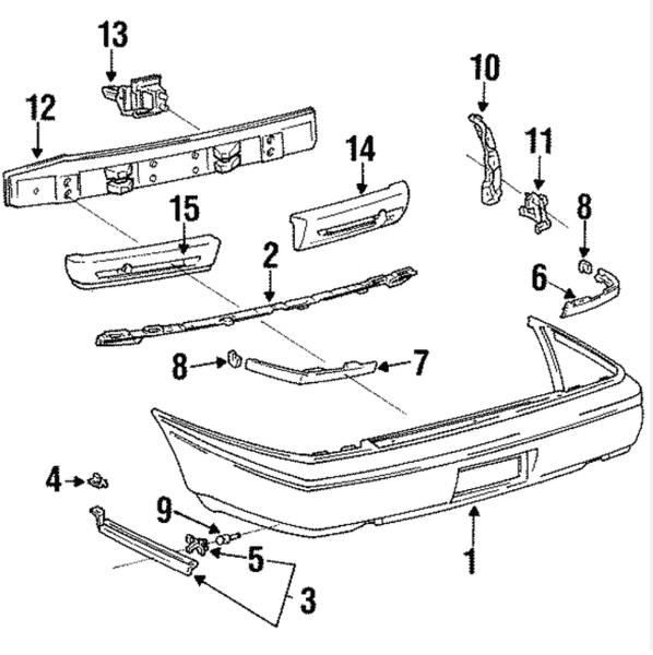 Stop Alt Saci çıta Corolla Sol 92-97