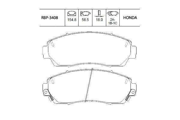 ON FREN BALATA (SEGMAN DELIKLI)- CRV 15- / CIVIC SDN HYBRID 10-12 / TIGGO 8 PRO 23-