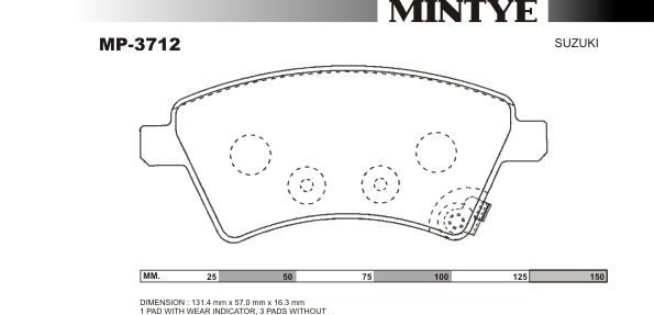 ON FREN BALATA - SUZUKI-SX4 06- / FIAT-SEDICI (MACARISTAN URETIM ARACLAR)