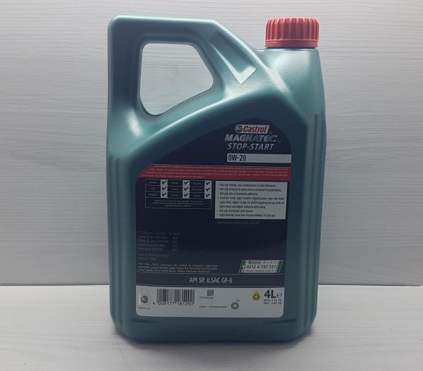 Yağ 0W20 4Lt Castrol Magnatec