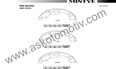 ARKA FREN BALATA (PABUC) - YARIS 99-02