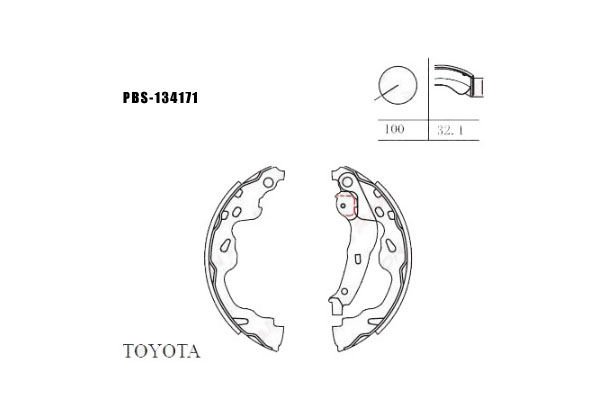 ARKA FREN BALATA (PABUC)- YARIS 1.0 99-05 / YARIS 1.4 D4D 01-05 / GEN-2 06- / SWIFT 05-10 / SPLASH 08- / C1 / AGILA / 107