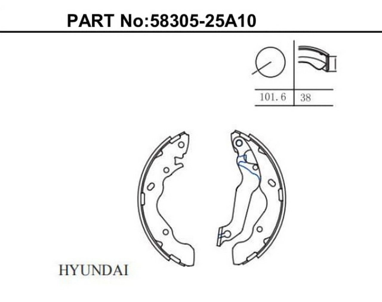 ACCENT 2000-2005 / ELANTRA 1990-1995 FREN BALATASI ARKA PABUÇLU