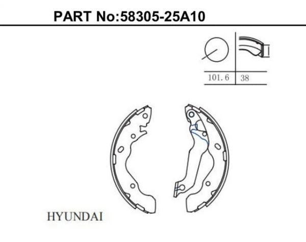 ACCENT 2000-2005 / ELANTRA 1990-1995 FREN BALATASI ARKA PABUÇLU