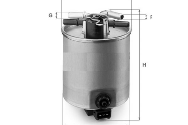 YAKIT FILTRESI (MAZOT)- QASHQAI 1.5 /2.0 DCI 07-13 / KOLEOS 2.0 DCI 08-13 / XTRAIL 2.0 DCI 07-13 (SU BAGLANTI SENSORU UZERINDE)