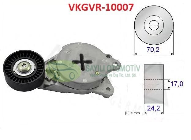 V KAYIS GERGI KUTUK COROLLA 03- DIZEL / 07- / YARIS 06- / AURIS 07-