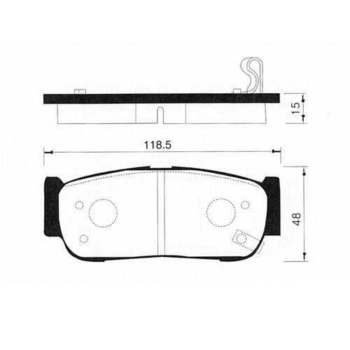 ARKA FREN BALATA - SANTAFE 06-08/SSANGYOUNG-RODIUS