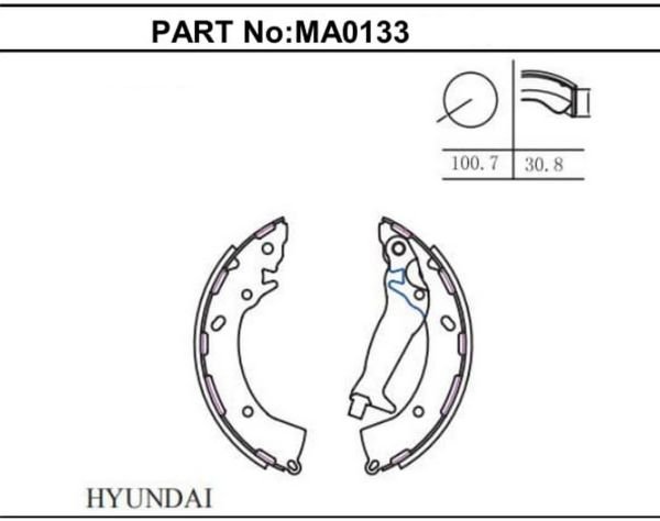 GETZ ABSLI / İ20 2009-2012 / RIO 2011- FREN BALATASI ARKA KAMPANA  ABSLİ