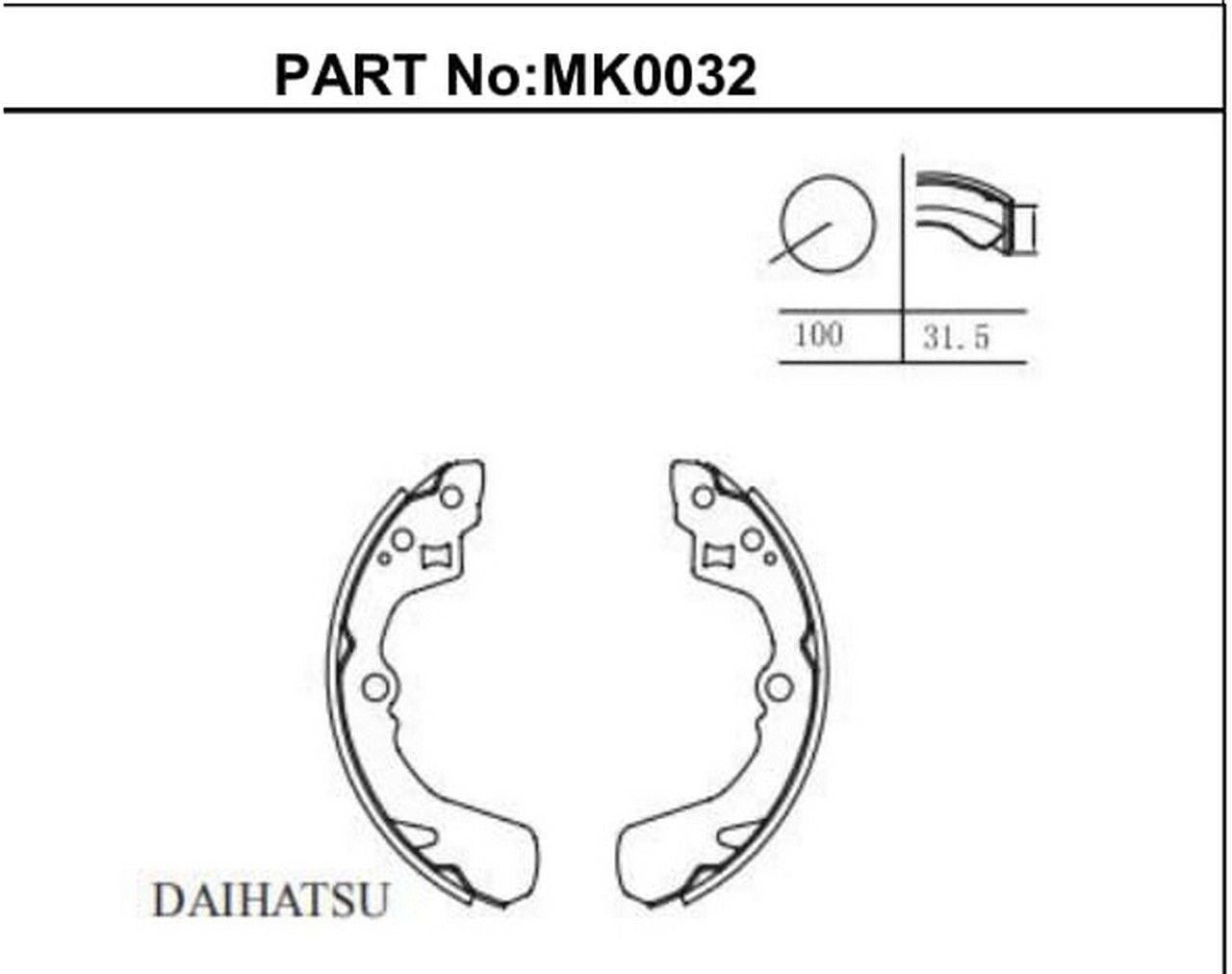 APPLAUSE / SWIFT 88-05 / 06-/4x4 / LIANA / JUSTY / BALENO FREN BALATASI ARKA PABUÇLU