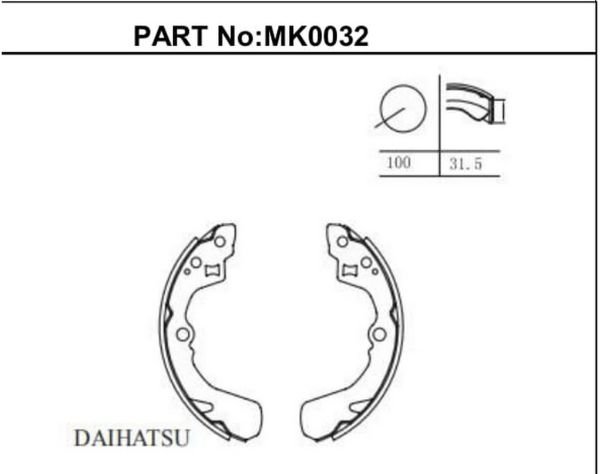 APPLAUSE / SWIFT 88-05 / 06-/4x4 / LIANA / JUSTY / BALENO FREN BALATASI ARKA PABUÇLU